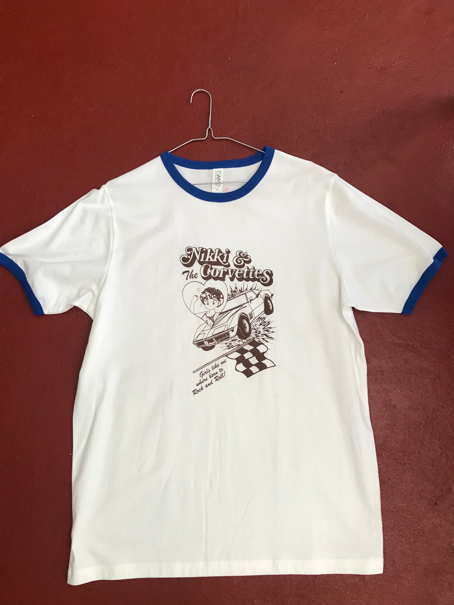 Nikki & The Corvette’s - White Ringer T-Shirt