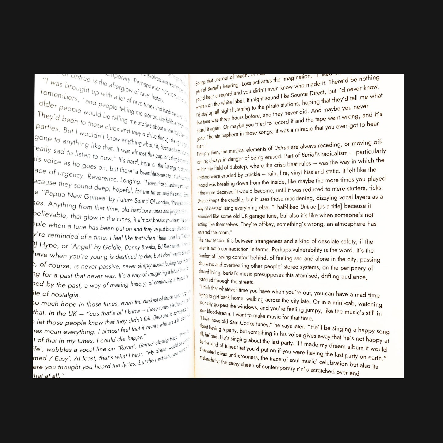 Burial FC - Burial Interviews and Text