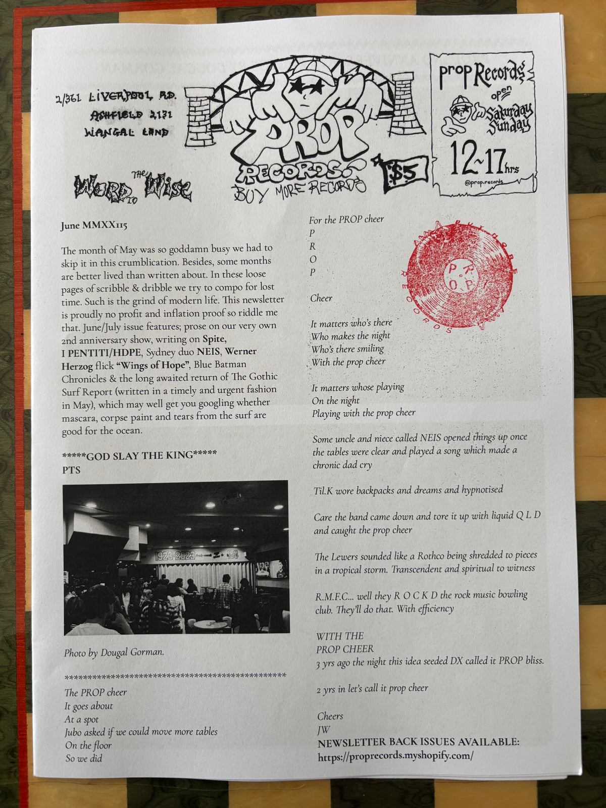 Prop Magazine Prop Records Magazine June//July MMXX15