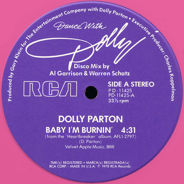 Dolly Parton – Baby I'm Burnin' / I Wanna Fall In Love 12"